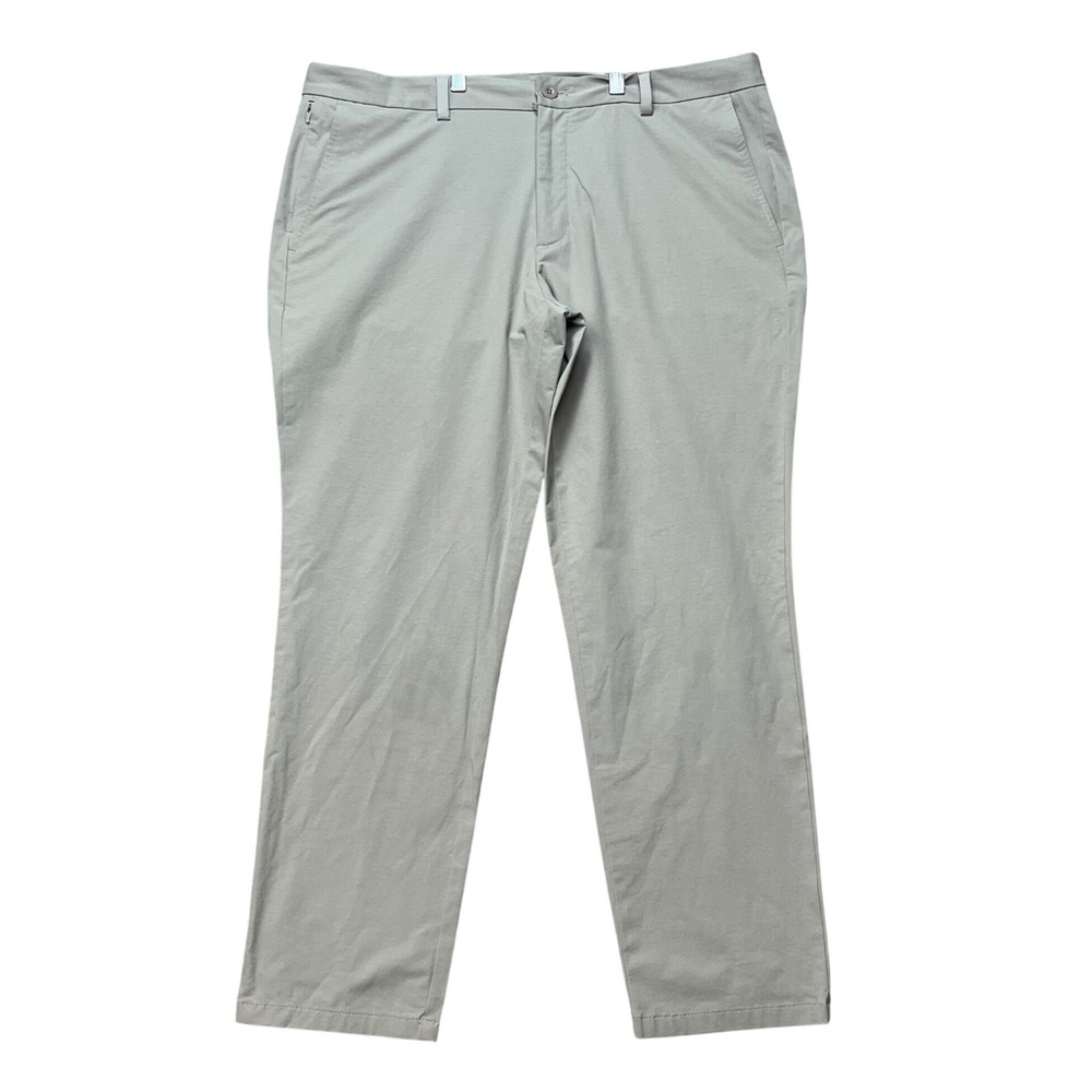 Vineyard Vines On-The-Go Pant Mens 38x30 Khaki Performance Stretch Waistband EUC